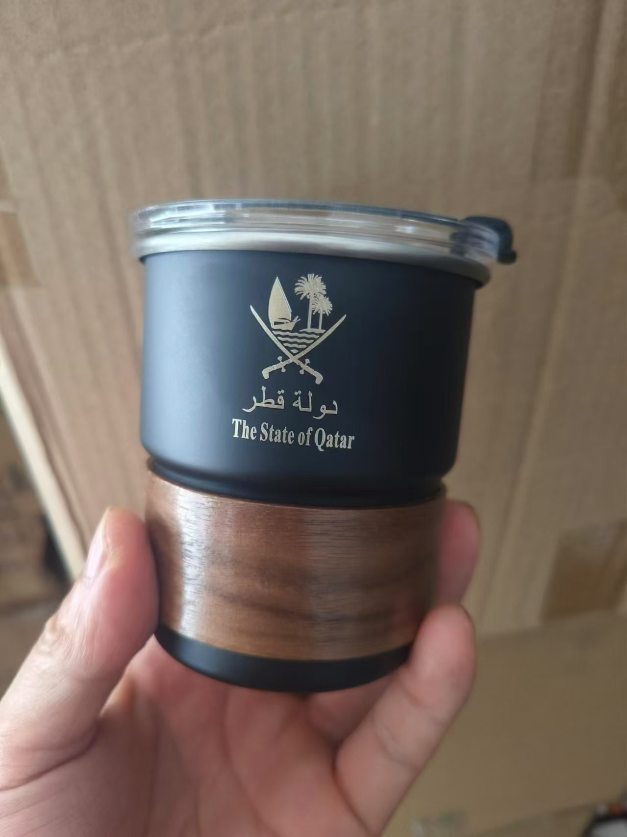 The State of Qatar Logo Stainl - огляд і ціна Coffee Equipment Logo